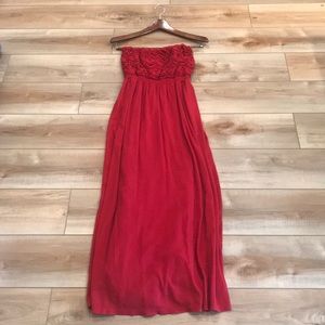 LUCKY BRAND Red Maxi Dress. Sleeveless S
